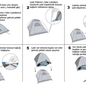 Evolite Tour 3 Kişilik Çift Tente Çadır - Görsel 5