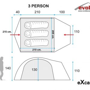 Evolite Excamp 3 Pro Çadır - 4 Mevsim